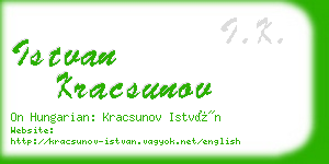 istvan kracsunov business card